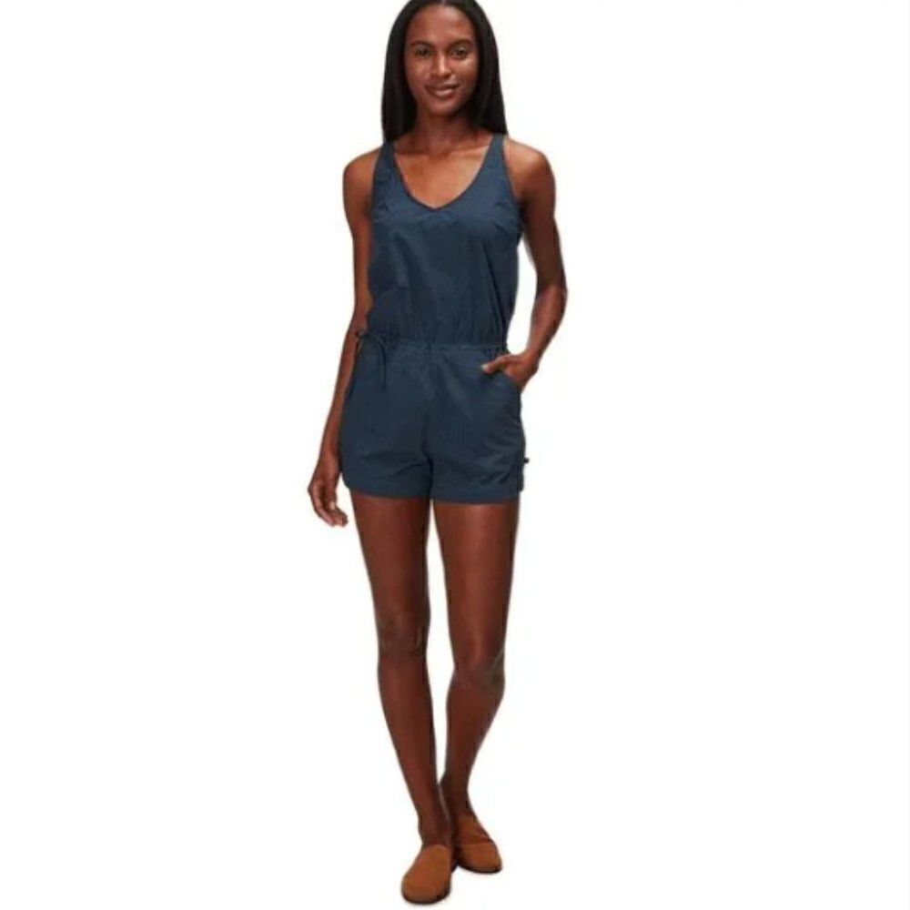 Mountain Hardwear Navy Railay V-Neck Drawstring Romper Short XS